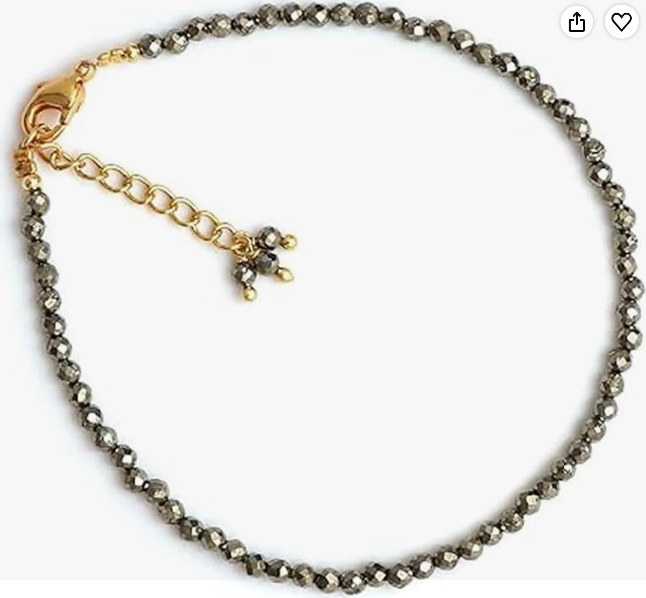 Pulsera de cuentas facetadas pirita natural
