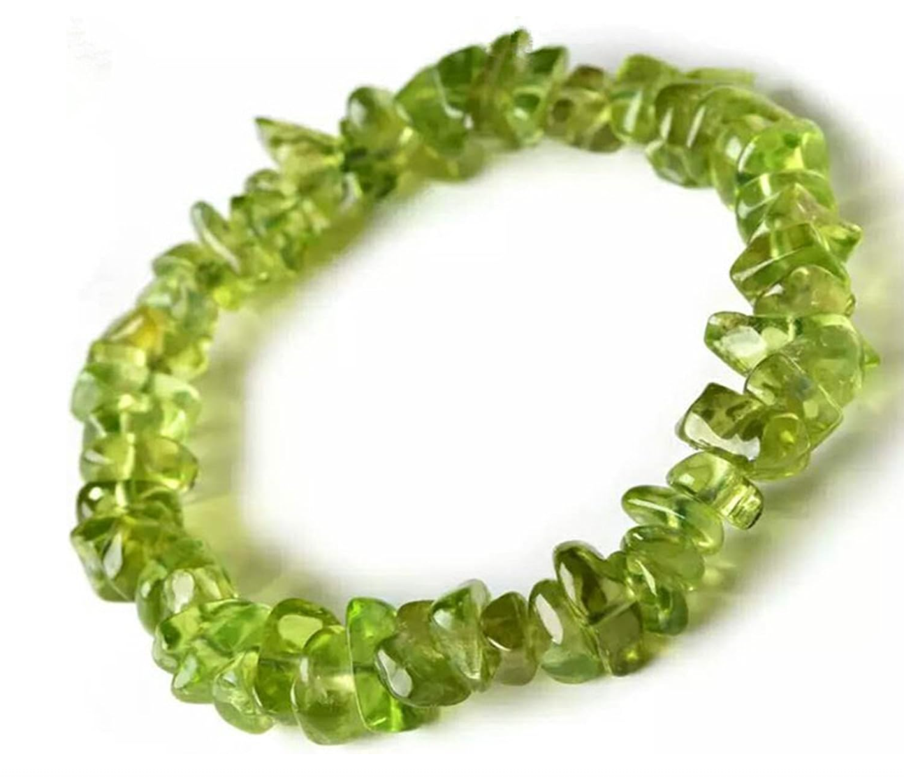 Pulsera de olivina y peridoto natural CWZZWS